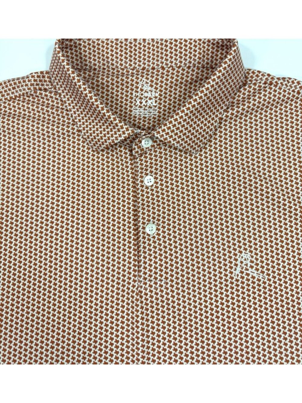 Rhoback Mens Don't Mess Performance Polo Texas Golf Size 3XL Burnt Orange
